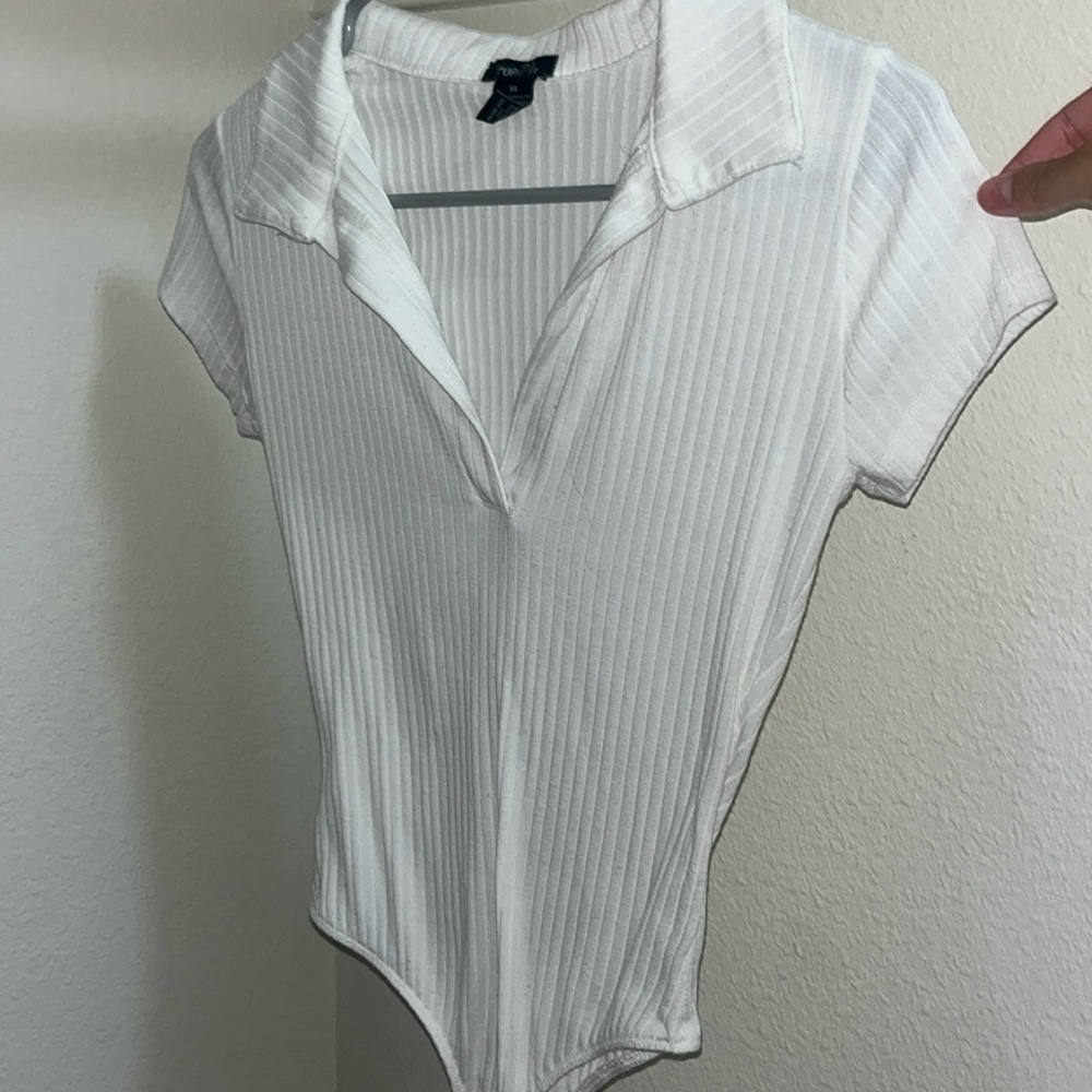 White slim fit bodysuit